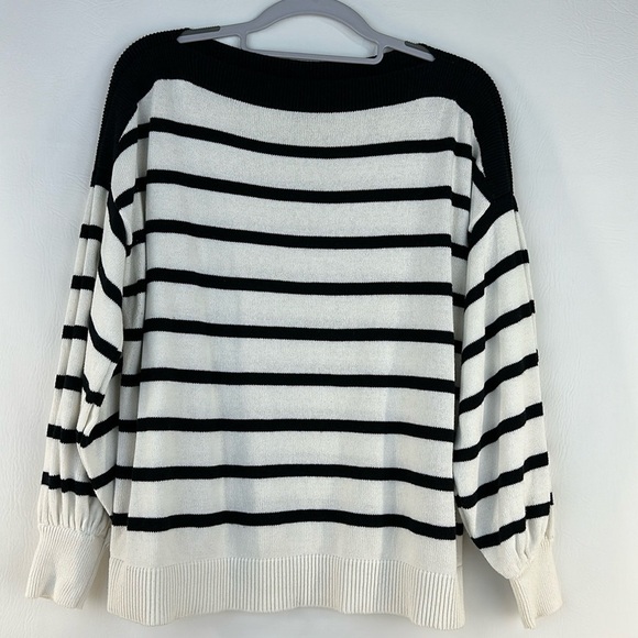 LOFT Sweaters - Loft Striped Ballon Sleeve Knit Top, M